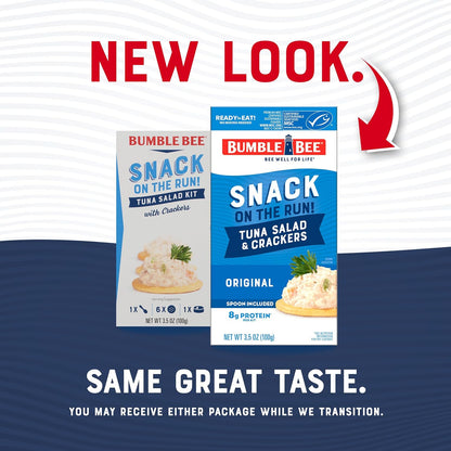 Bumble Bee Snack On The Run Tuna Pack – Shelf-Stable Commute Snack for Office Drawers and Car Glove Boxes