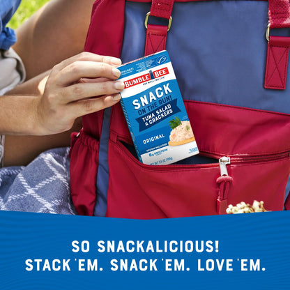 Bumble Bee Snack On The Run Tuna Pack – Shelf-Stable Commute Snack for Office Drawers and Car Glove Boxes