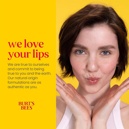 Burt's Bees 24 Hour Moisture Lip Balm Set – On the Go Protection for Patio and Outdoor Dining