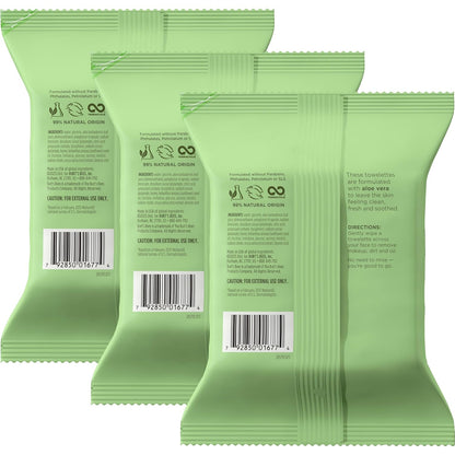 Burt's Bees Aloe Facial Towelettes – Allergy-Friendly Daily Wipe for Shared Family Bathrooms