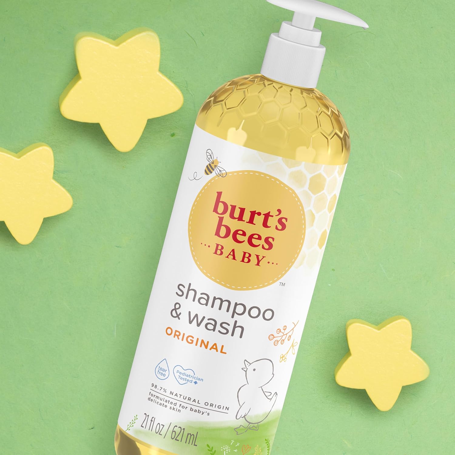 Burt's Bees Baby Wash – Free from Parabens, Phthalates, Petrolatum, and SLS for Safer Bath Time, 21 oz