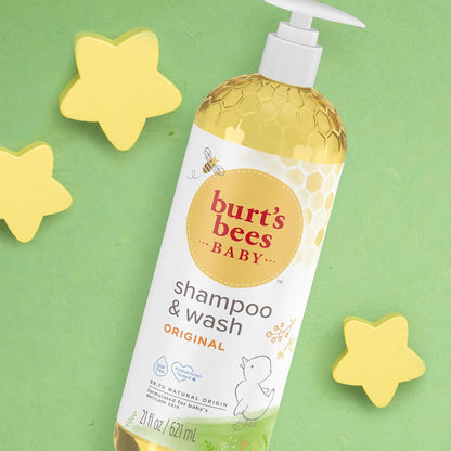 Burt's Bees Baby Wash – Free from Parabens, Phthalates, Petrolatum, and SLS for Safer Bath Time, 21 oz
