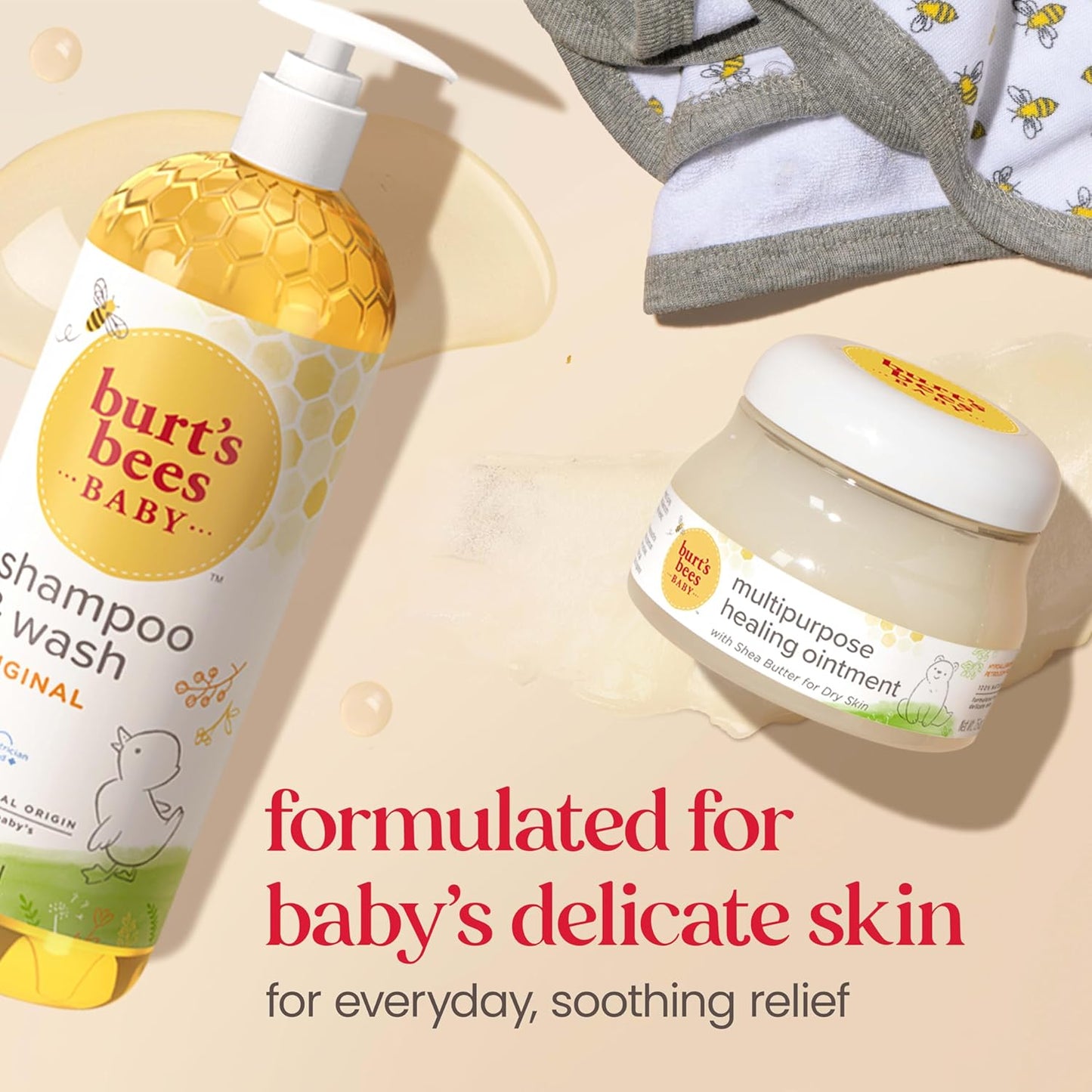 Burt's Bees Baby Wash – Free from Parabens, Phthalates, Petrolatum, and SLS for Safer Bath Time, 21 oz