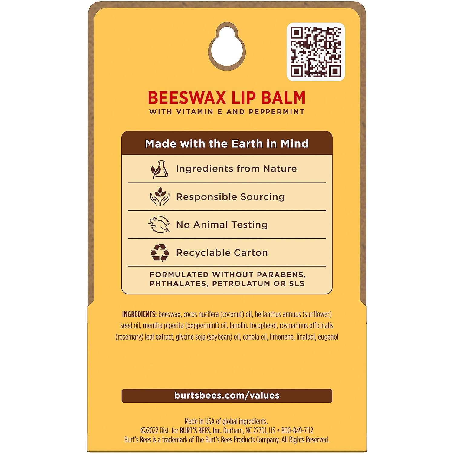 Burt's Bees Lip Balm Original – Beach Tote Essential, Sun and Salt Air Lip Defense