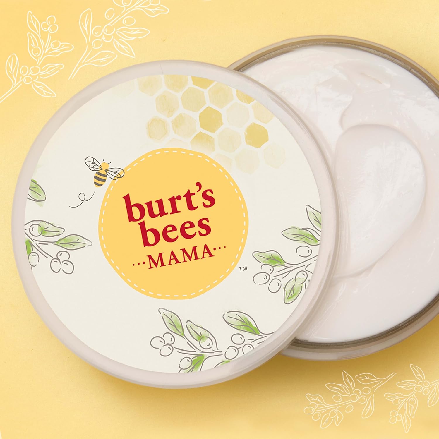 Burt's Bees Mama Belly Butter – Soothing Bath Time Pampering for Mom to Be, Fragrance Free Body Butter