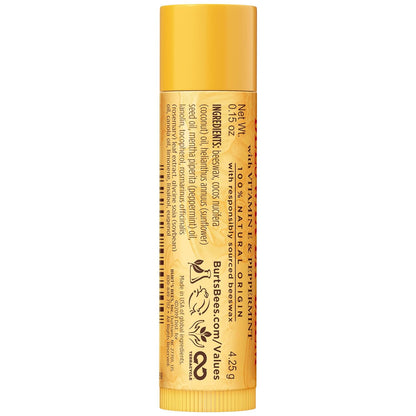 Burt's Bees Natural Lip Moisturizer Bulk – Intentional Everyday Essential for Capsule Bathroom and Travel Kit