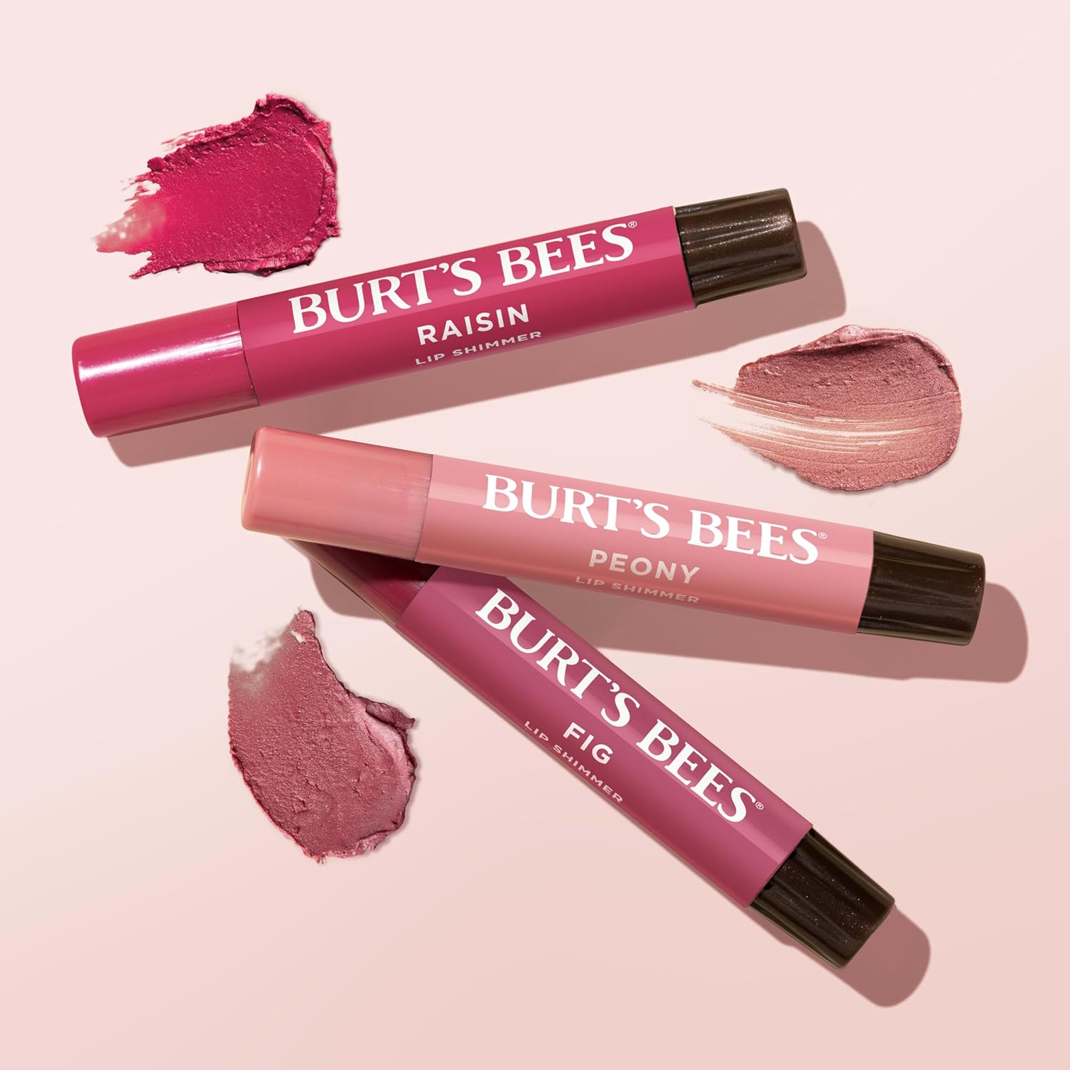 Burt's Bees Natural Lip Shimmer Stick Set – Mindful Wind-Down Beauty Treat for Evening Skincare Routines
