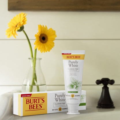 Burt's Bees Natural Mountain Mint Toothpaste Pack of 3 – Clean Fluoride-Free Option for Households Stocking the Kids' Bathroom