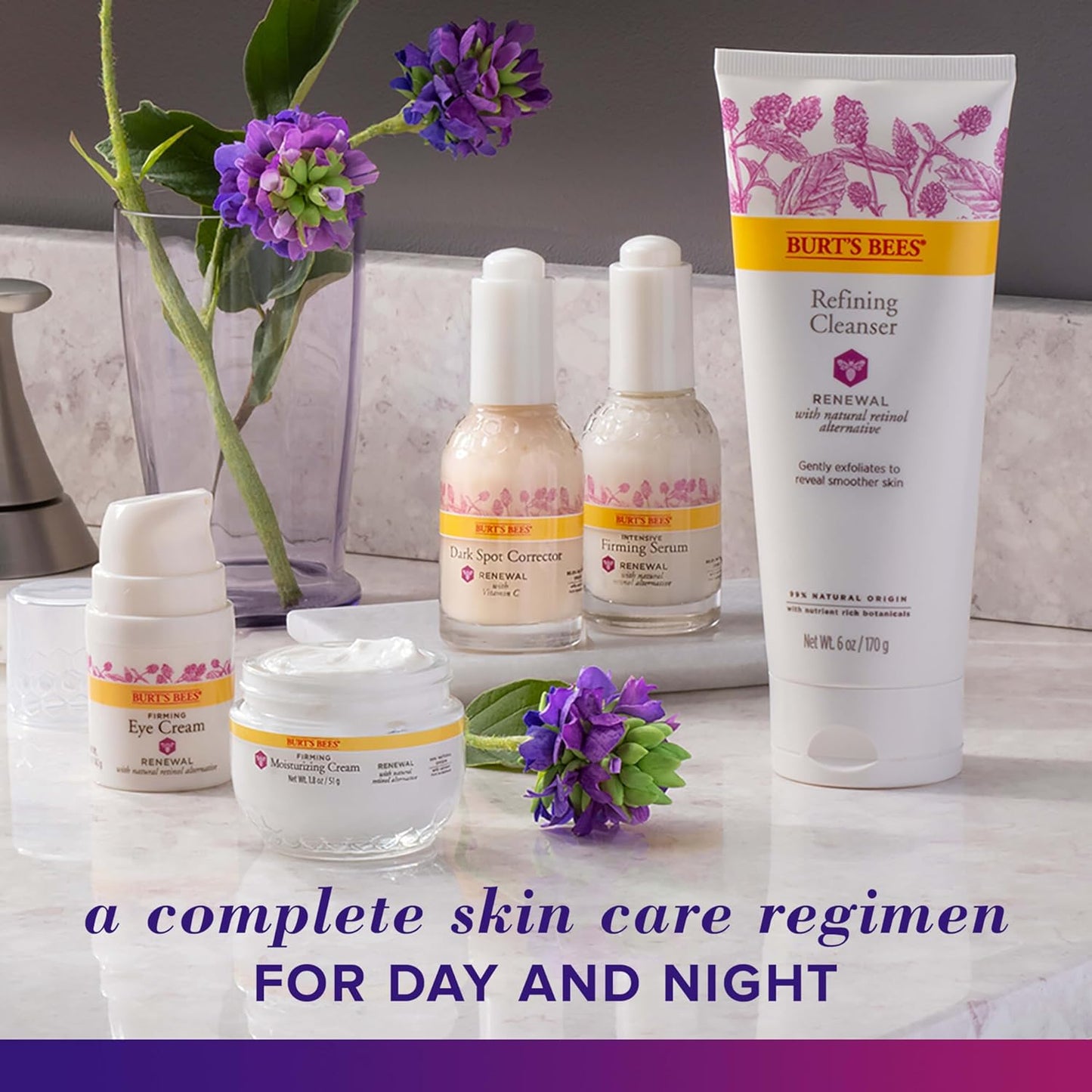 Burt's Bees Renewal Firming Face Cream – Dermatologist-Tested Natural Anti-Aging Cream Free of Parabens and Phthalates