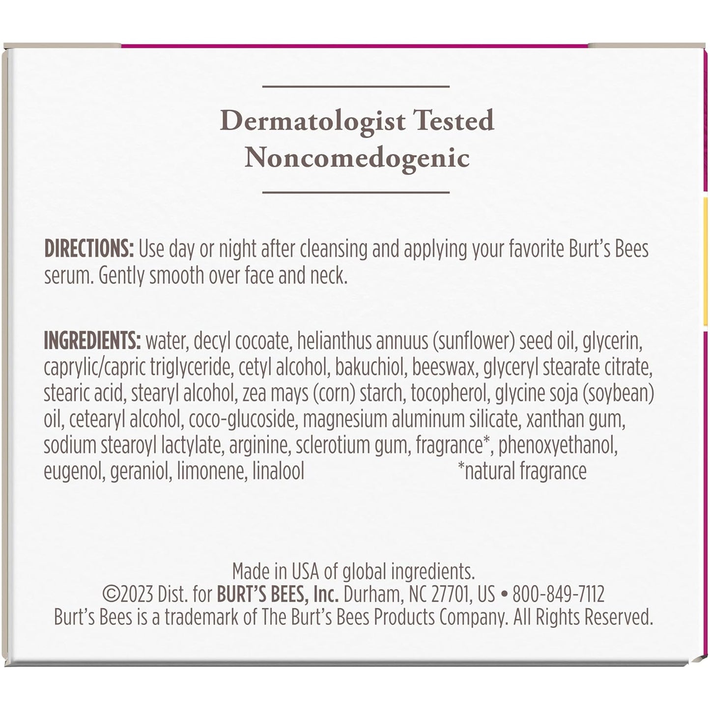 Burt's Bees Renewal Firming Face Cream – Dermatologist-Tested Natural Anti-Aging Cream Free of Parabens and Phthalates