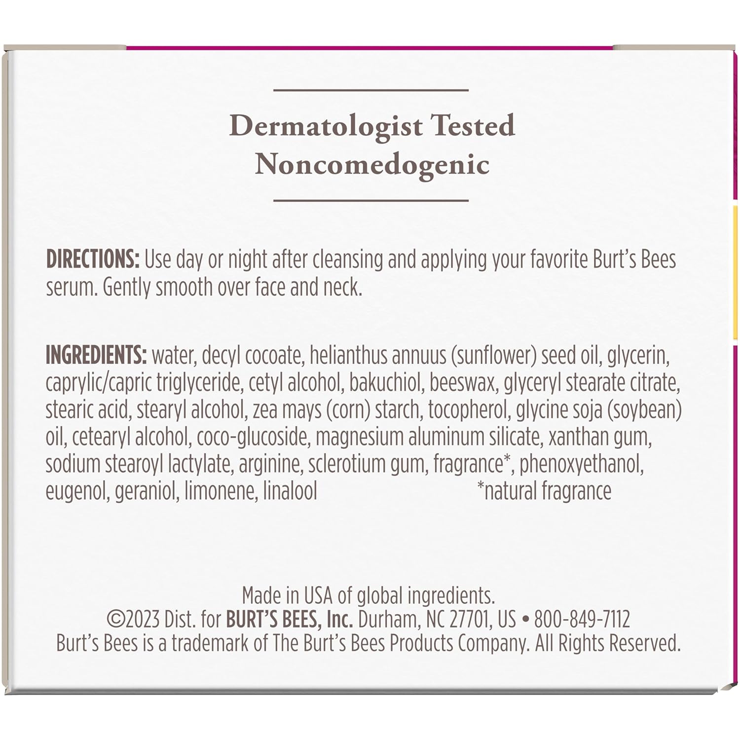 Burt's Bees Renewal Firming Face Cream – Dermatologist-Tested Natural Anti-Aging Cream Free of Parabens and Phthalates