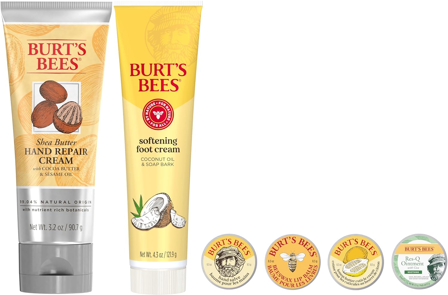 Burt's Bees Timeless Minis Set – Streamlined Travel Skincare for Carry-On Only Essentials, Neutral Packaging for the Modern Tote