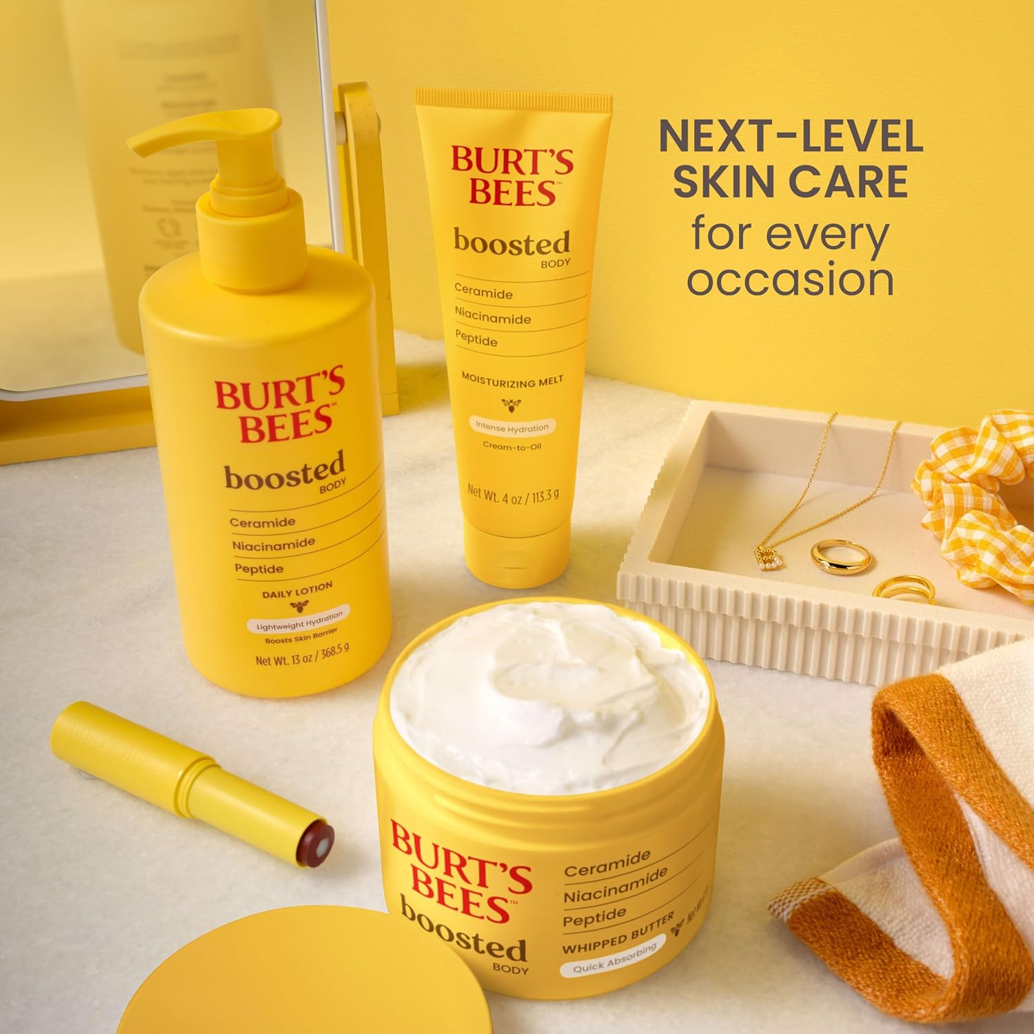 Burt's Bees Tinted Boosted Balm – Stocking Stuffer and Holiday Gift for Her, Pocket-Sized Tinted Lip Balm