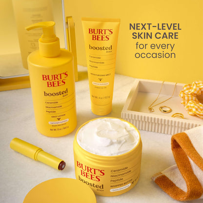 Burt's Bees Tinted Boosted Balm – Stocking Stuffer and Holiday Gift for Her, Pocket-Sized Tinted Lip Balm