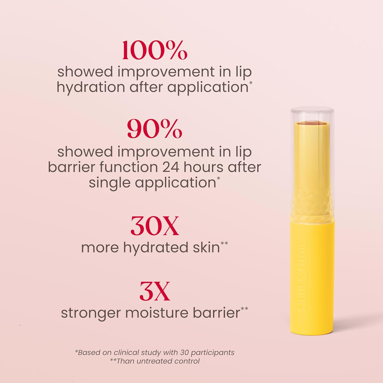 Burt's Bees Tinted Boosted Balm – Stocking Stuffer and Holiday Gift for Her, Pocket-Sized Tinted Lip Balm