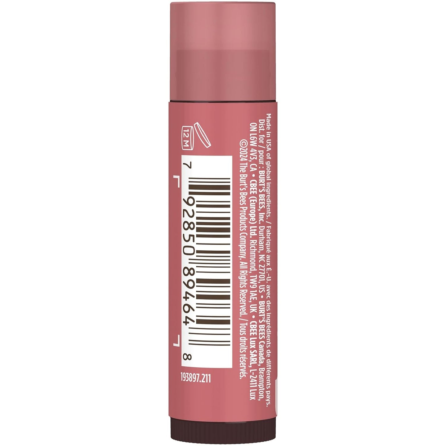 Burt's Bees Tinted Lip Balm Duo – Cute Bridal Shower Party Favor, Travel Size Lip Moisturizer with Buildable Color