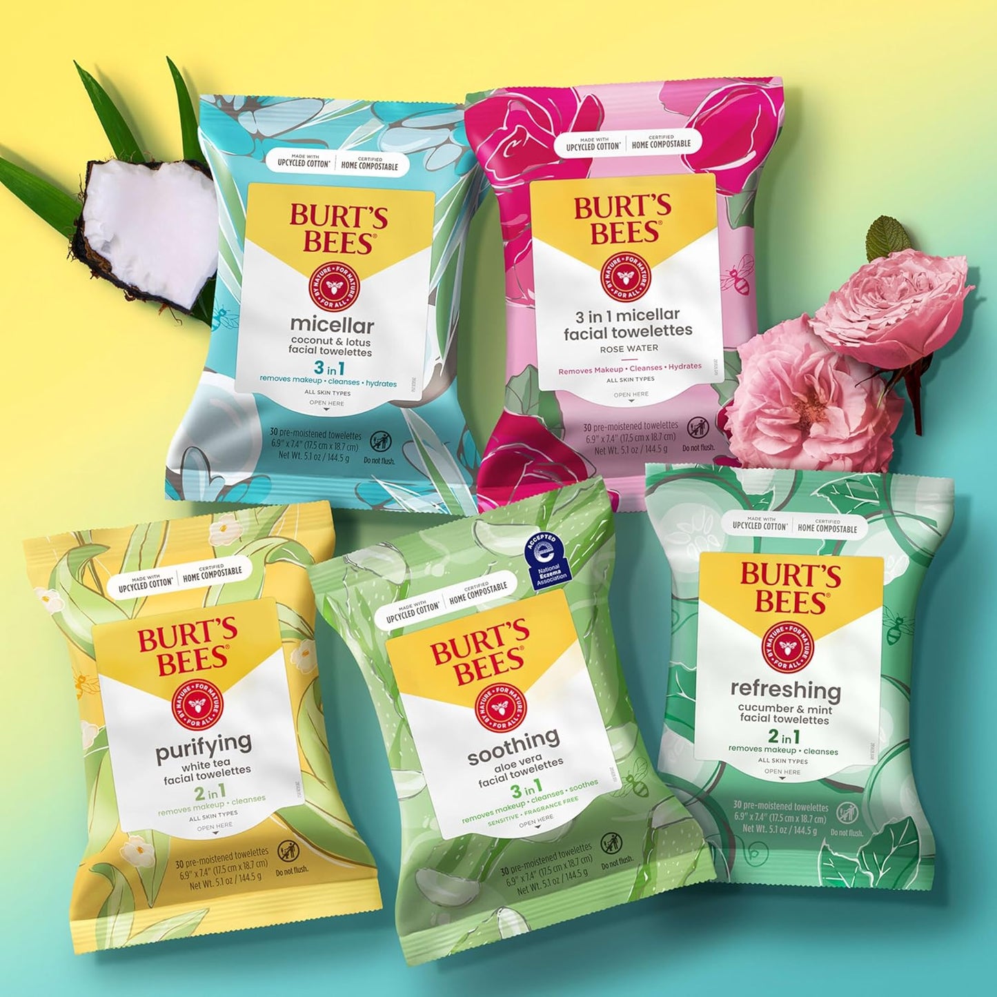 Burt's Bees White Tea Cleansing Towelettes – Quick Midday Refresh for the Home Office