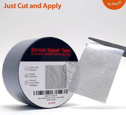 by.RHO Screen Door Repair Tape – Hassle-Free Roll for Busy Homeowners, Peel Stick and Forget, 15ft and 33ft Lengths