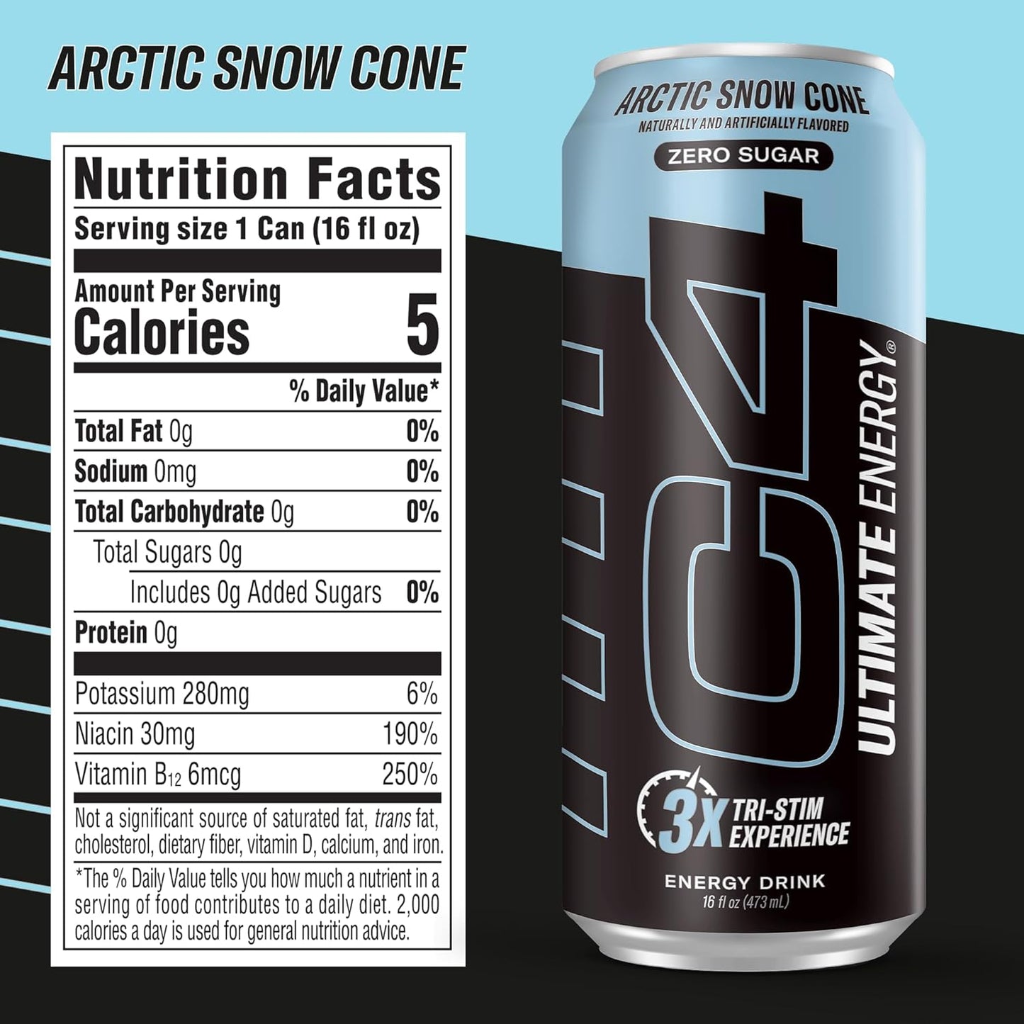 C4 Ultimate Sugar Free Performance Drink for Knowledge Workers and Competitive Esports Long Sessions, 16oz Pack of 12