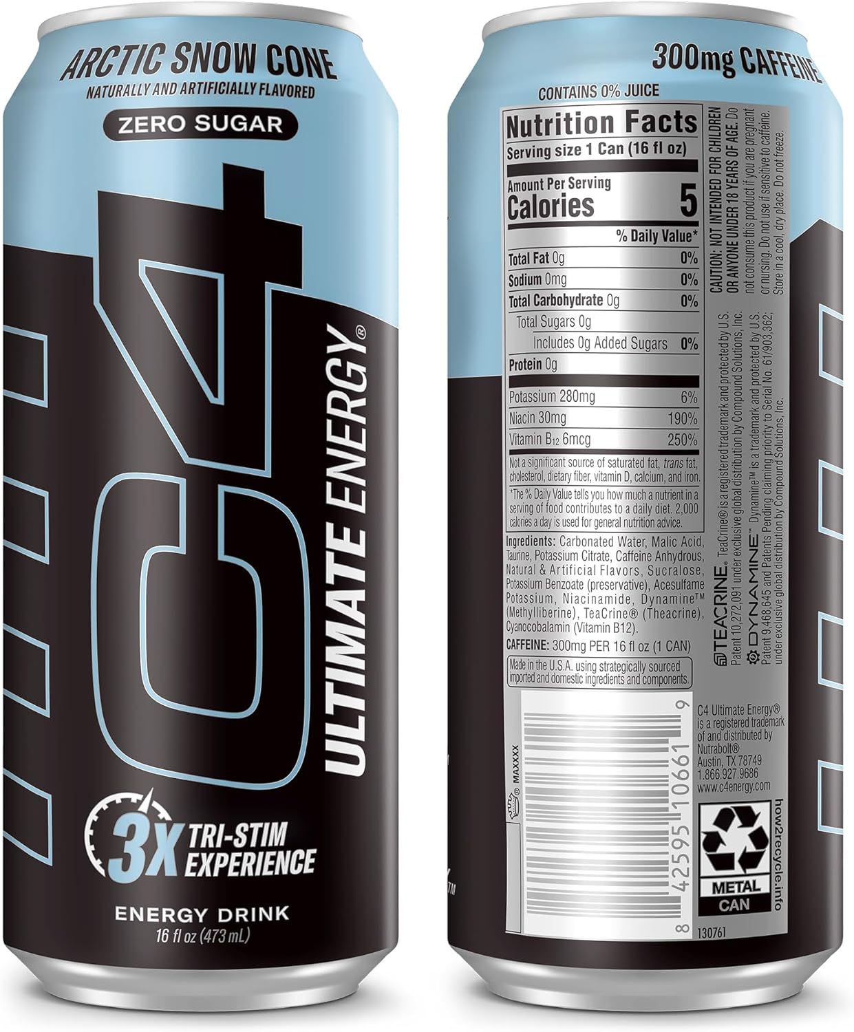 C4 Ultimate Sugar Free Performance Drink for Knowledge Workers and Competitive Esports Long Sessions, 16oz Pack of 12