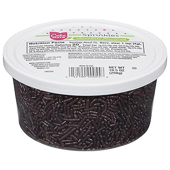 Cake Mate Rainbow Sprinkles – Visual Upgrade for Home Dessert Boards, Milkshakes, and Bakery-Style Treats, 10.5 oz Party Tub