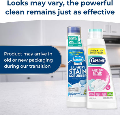 Carbona Laundry Stain Scrubber & Remover – Kids' Clothing Stain Pre-Treat for Daycare Outfits, Snack and Juice Messes