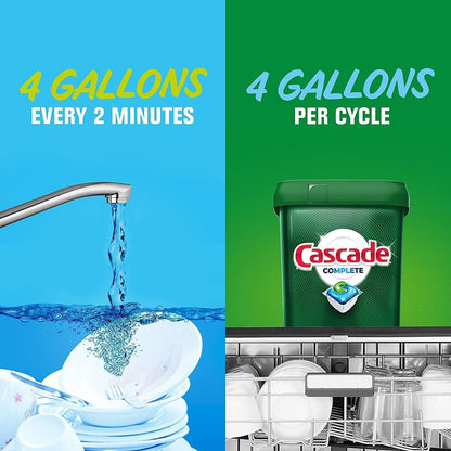 Cascade Complete Dishwasher Detergent – Pre-Measured Lemon Pods for Streamlined Kitchen Routines, 78 Count