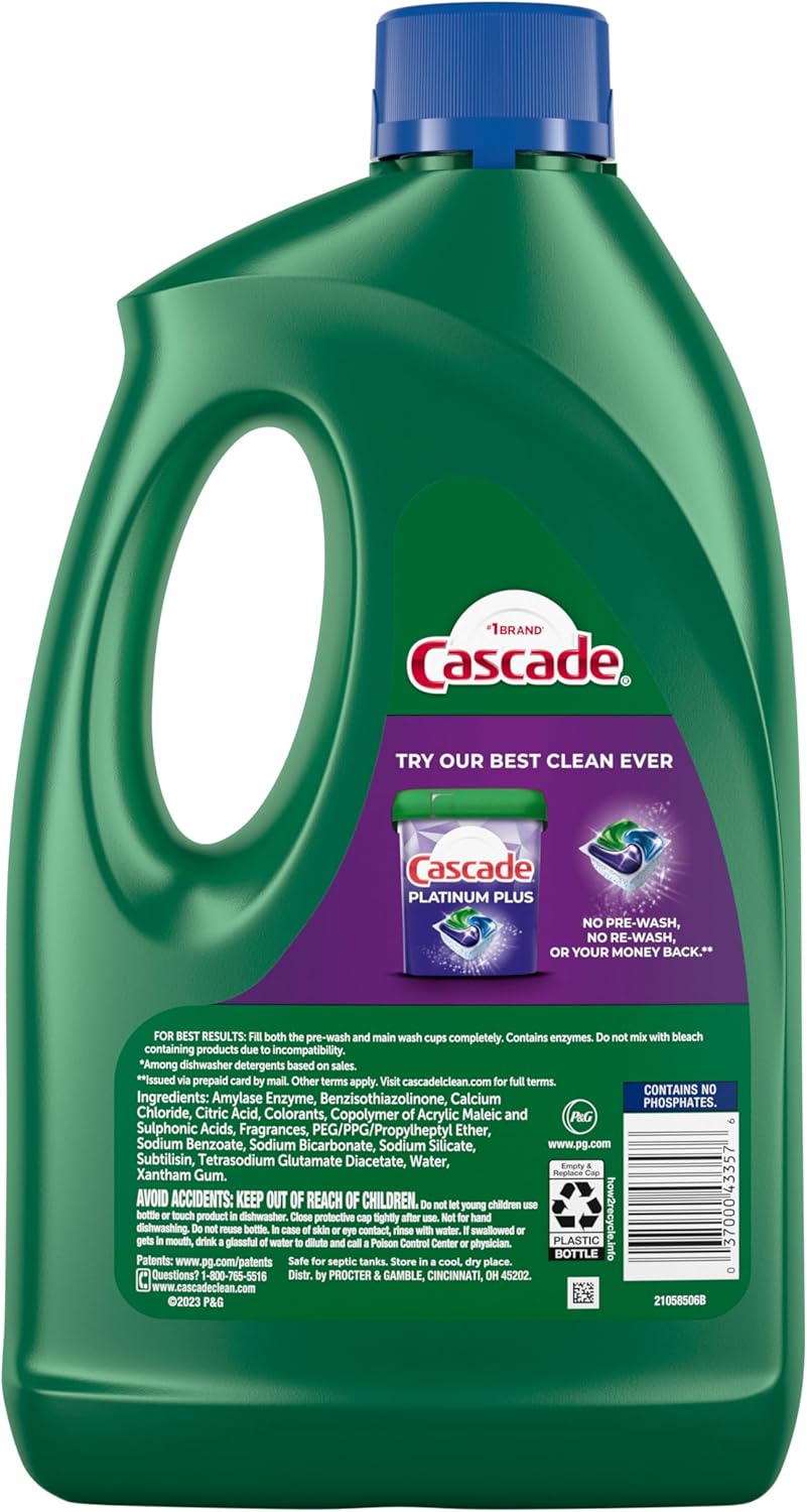Cascade Complete Dishwasher Gel – Pure Rinse Formula for Mindful, Residue-Free Dishes