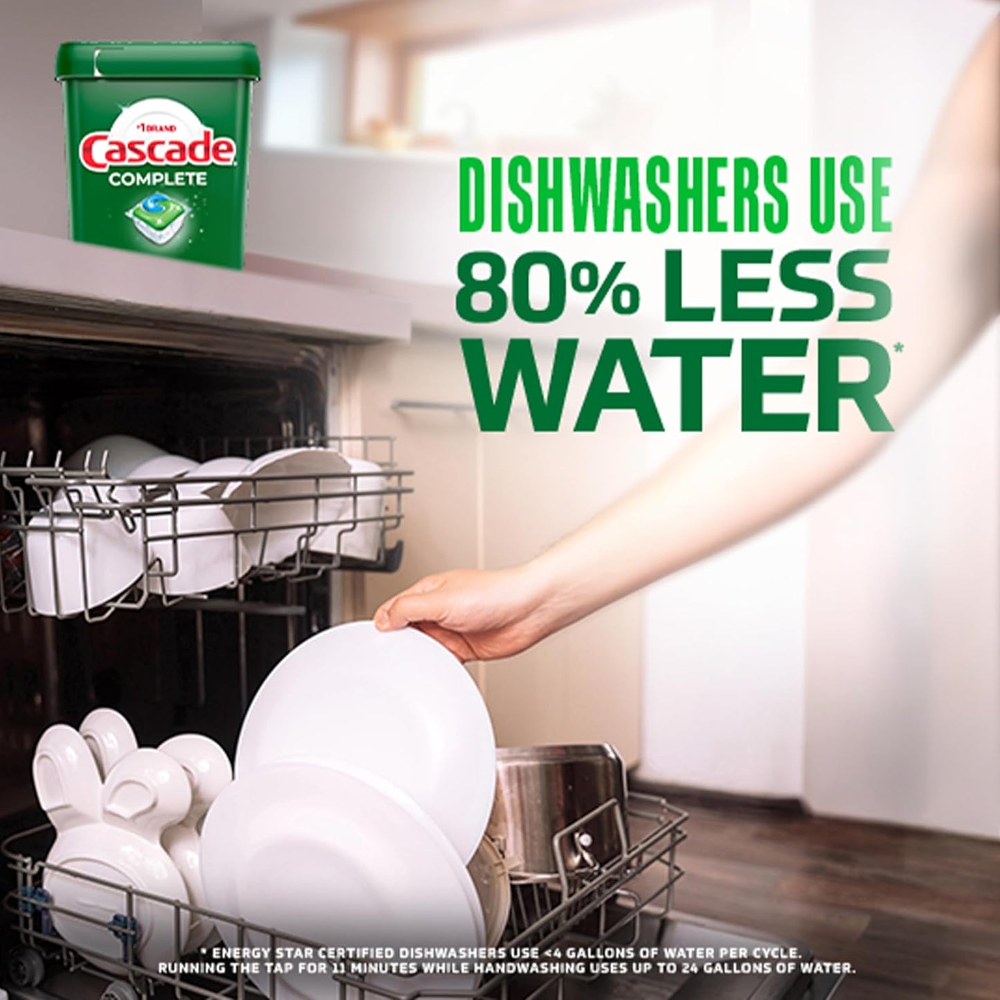 Cascade Complete Dishwasher Pods – Self-Care Routine Dish Detergent for Family Kitchens, 78 Count