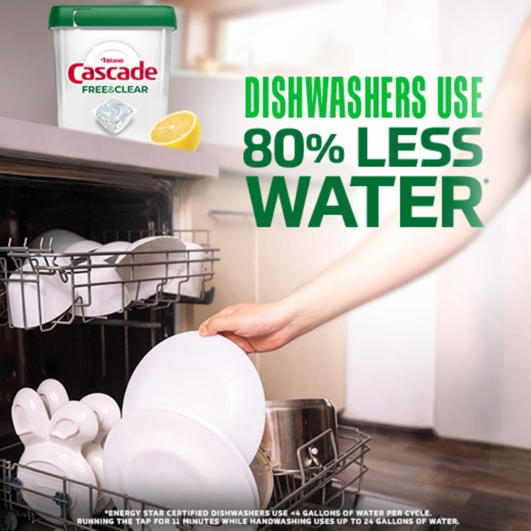 Cascade Free & Clear ActionPacs for Wellness-Minded Home Kitchens, Dye-Free Clean Dishes After Every Meal