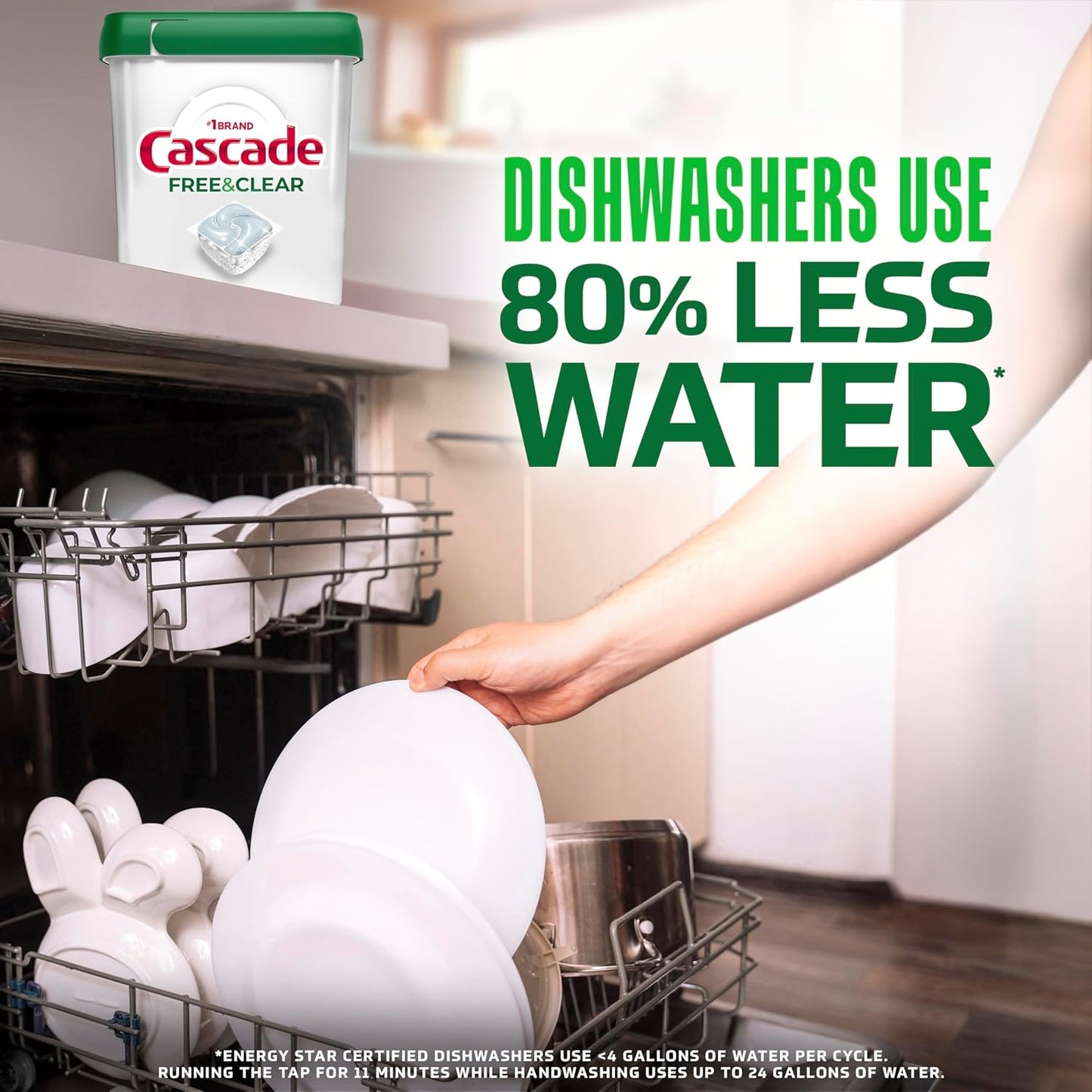 Cascade Free & Clear ActionPacs – Parent-Approved Dish Soap, Safe Around Curious Toddlers 47ct