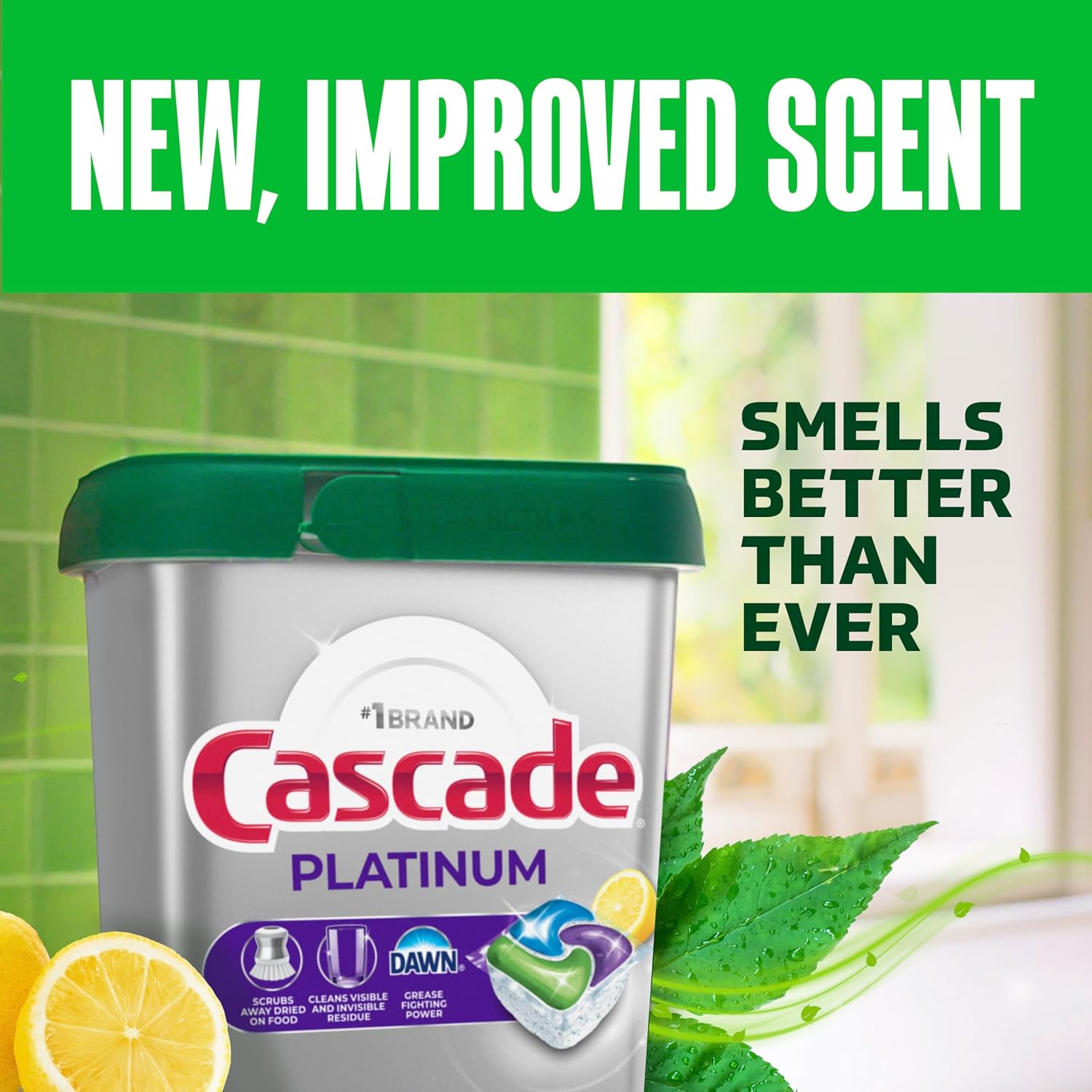 Cascade Platinum ActionPac Dish Detergent – Small Apartment Setup, No-Mess Premeasured Pods