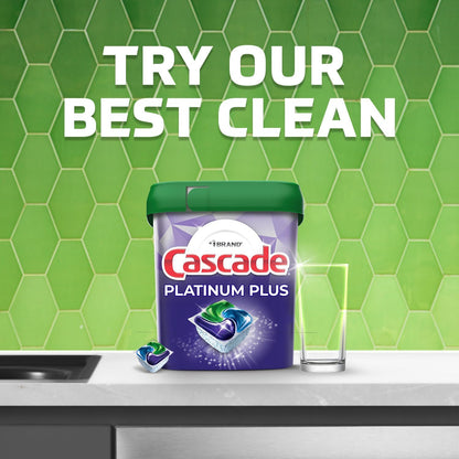 Cascade Platinum ActionPacs for Efficient Apartment Living, Grease-Cut Dishwashing Pods