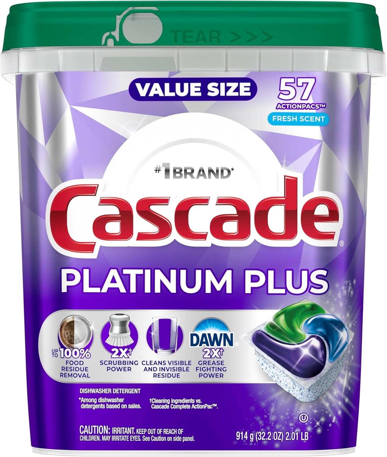 Cascade Platinum Plus Dish Detergent for Open-Air Entertaining, Reliable Cleanup After Backyard Dinners
