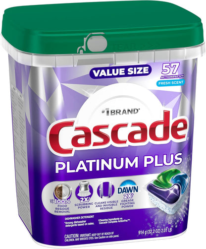 Cascade Platinum Plus Dish Detergent for Open-Air Entertaining, Reliable Cleanup After Backyard Dinners