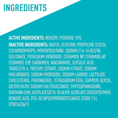 CeraVe Acne Foaming Cream Wash – Self-Care Shower Cleanser for Hormonal and Persistent Breakouts