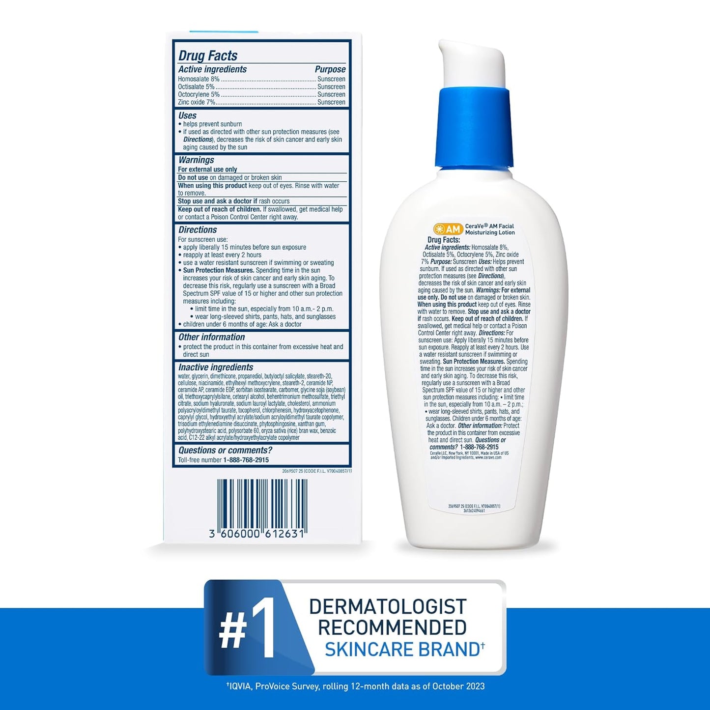 CeraVe AM Moisturizer with SPF 50 – Luxury Multi-Benefit Face Care with Ceramides & Hyaluronic Acid