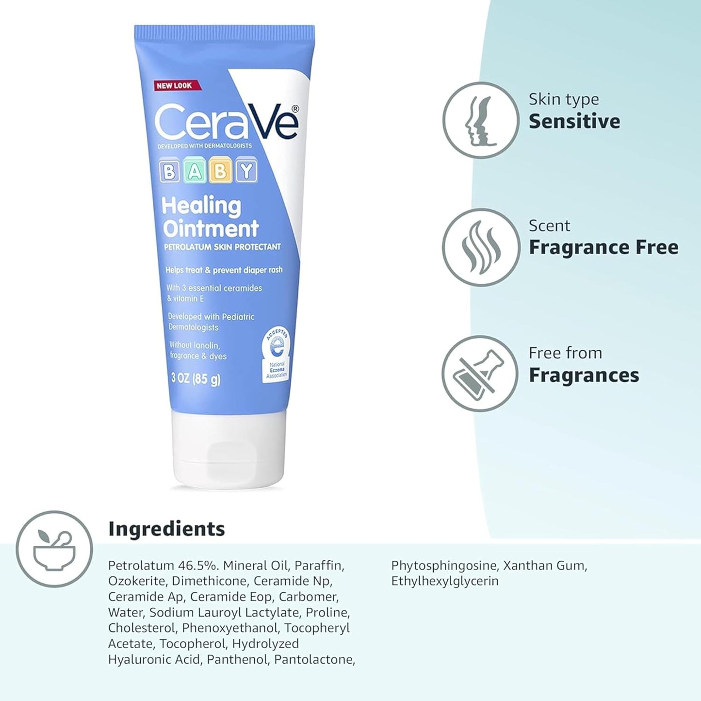 CeraVe Barrier Ointment – Simple, Unscented Care for Sensitive Baby Skin