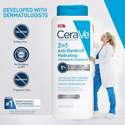 CeraVe Elevated Scalp Care – Luxury 2-in-1 Dandruff Treatment with Skincare-Grade Nourishing Complex