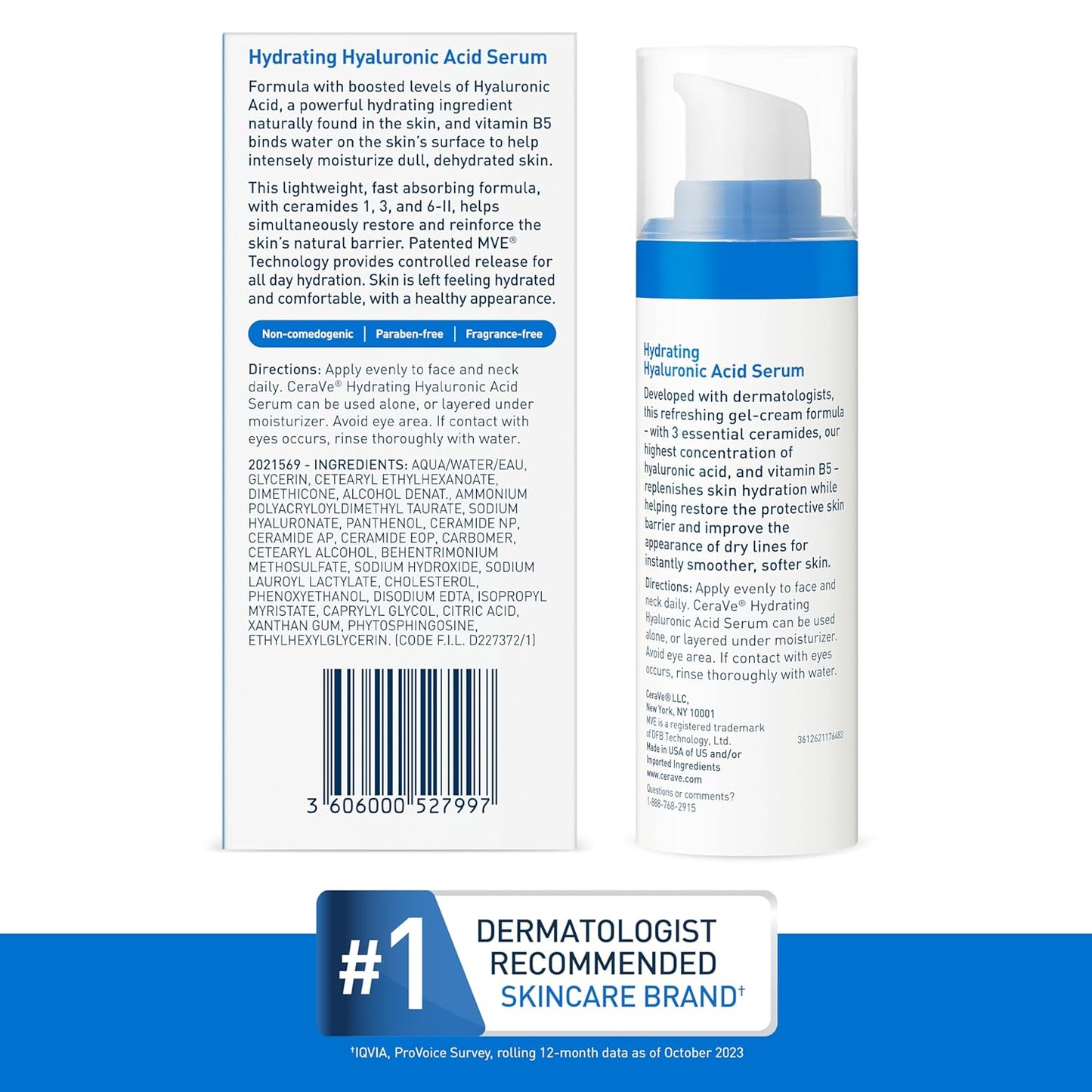 CeraVe Hyaluronic Acid Serum – Neutral, No-Frills Hydrating Serum for a Clean Countertop Routine