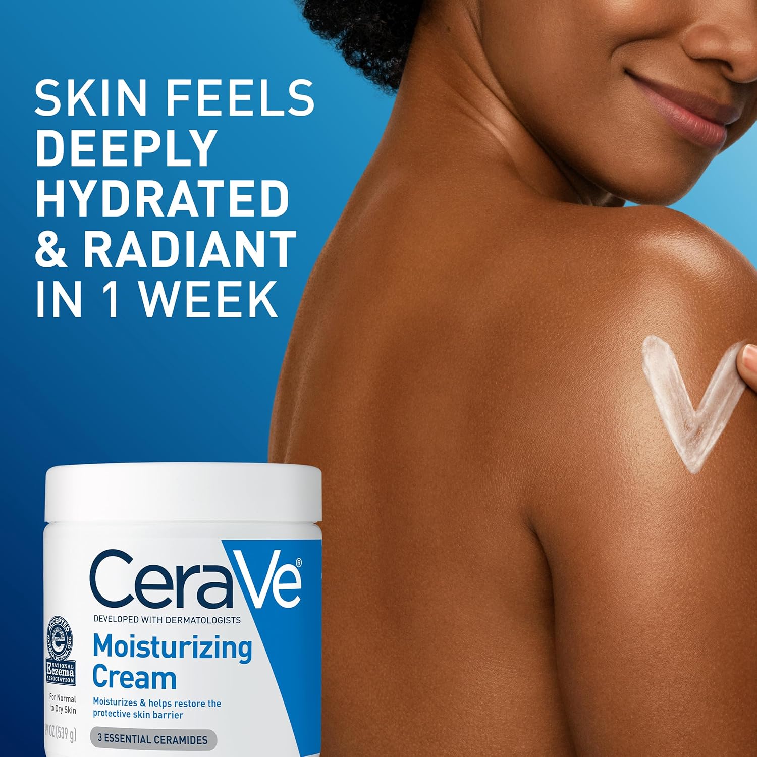 CeraVe Moisturizing Cream – Fragrance Free Sensitive Skin Cream Safe for Babies and Children, Family Size Tub