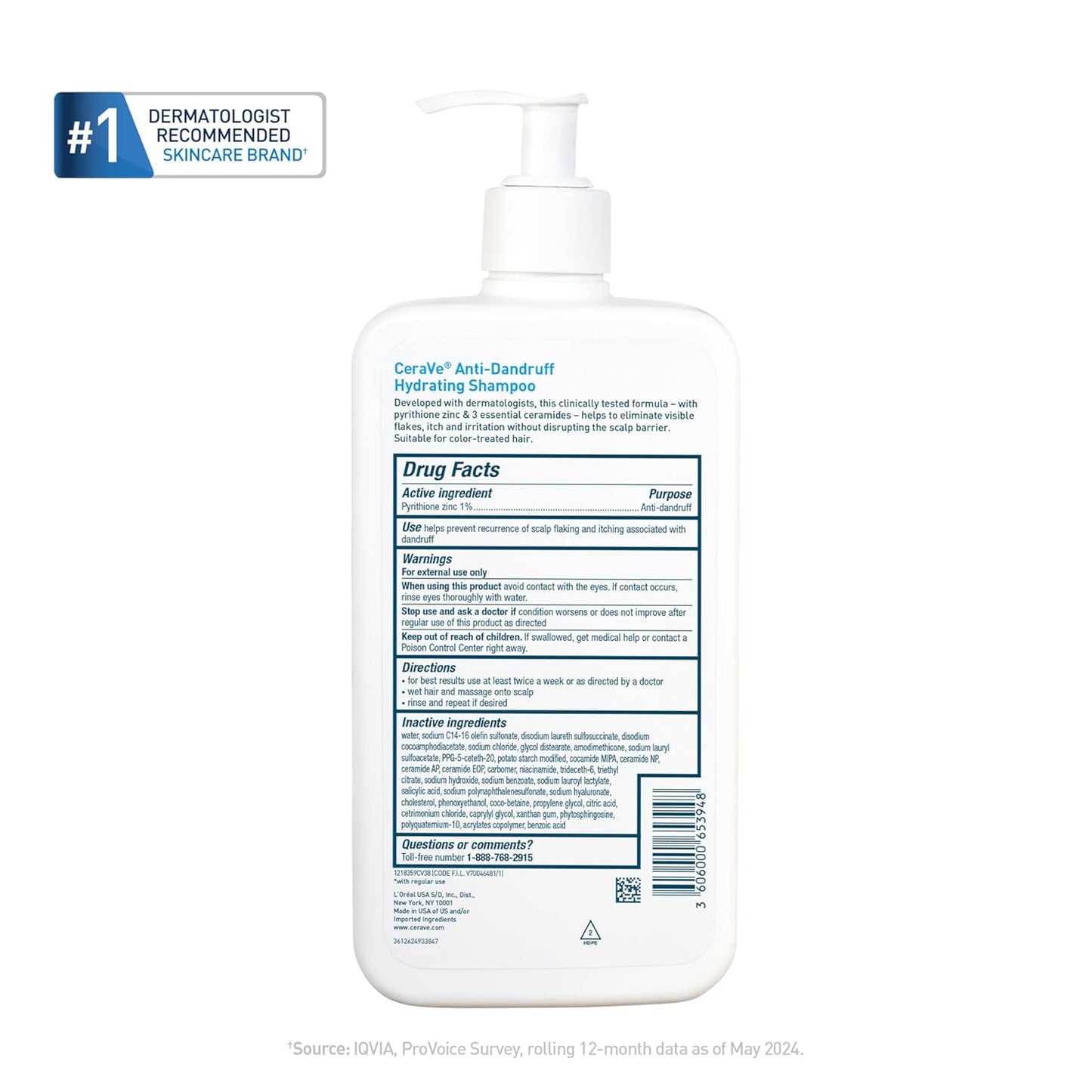 CeraVe Pyrithione Zinc Shampoo – Gentle, Dermatologist-Developed Relief for Itchy, Flake-Prone Scalps