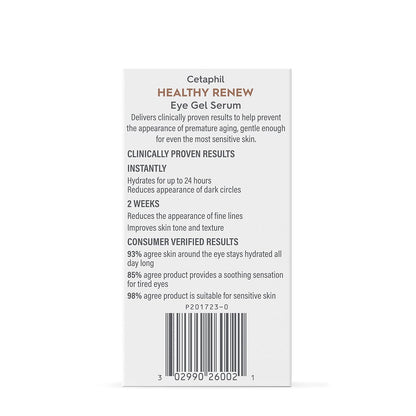 Cetaphil Healthy Renew Eye Gel Serum – Mindful Morning Skincare Boost, Peptide Eye Treatment for Sensitive Skin