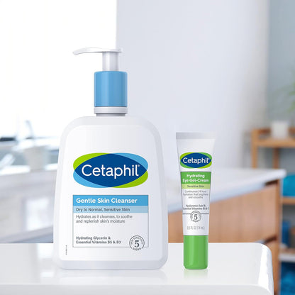 Cetaphil Hydrating Eye Gel-Cream – Elegant Mother's Day Gift for Sensitive Skin, Hyaluronic Acid Eye Treatment