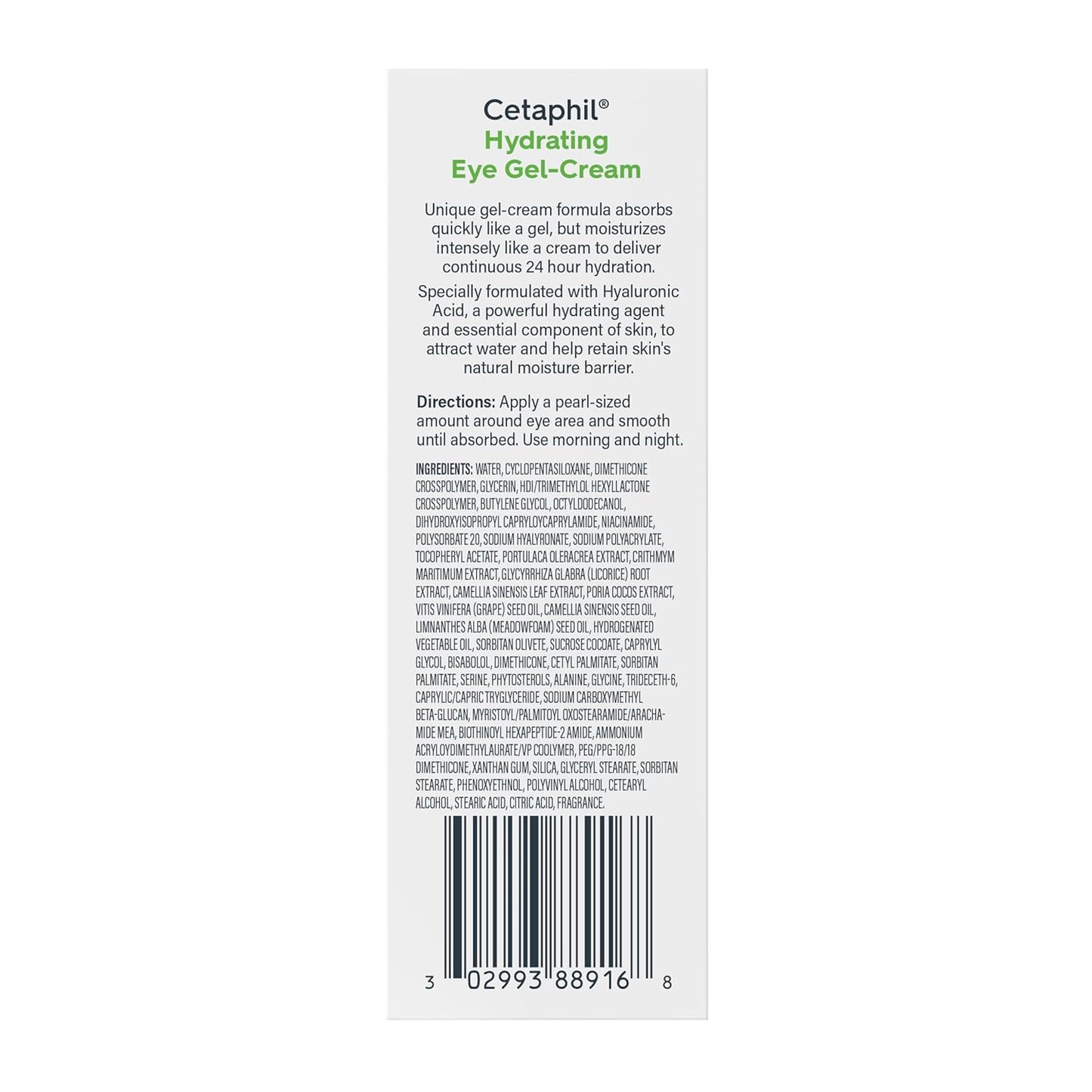 Cetaphil Hydrating Eye Gel-Cream – Elegant Mother's Day Gift for Sensitive Skin, Hyaluronic Acid Eye Treatment