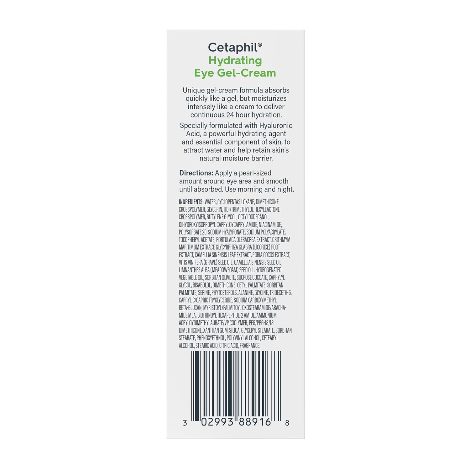 Cetaphil Hydrating Eye Gel-Cream – Elegant Mother's Day Gift for Sensitive Skin, Hyaluronic Acid Eye Treatment