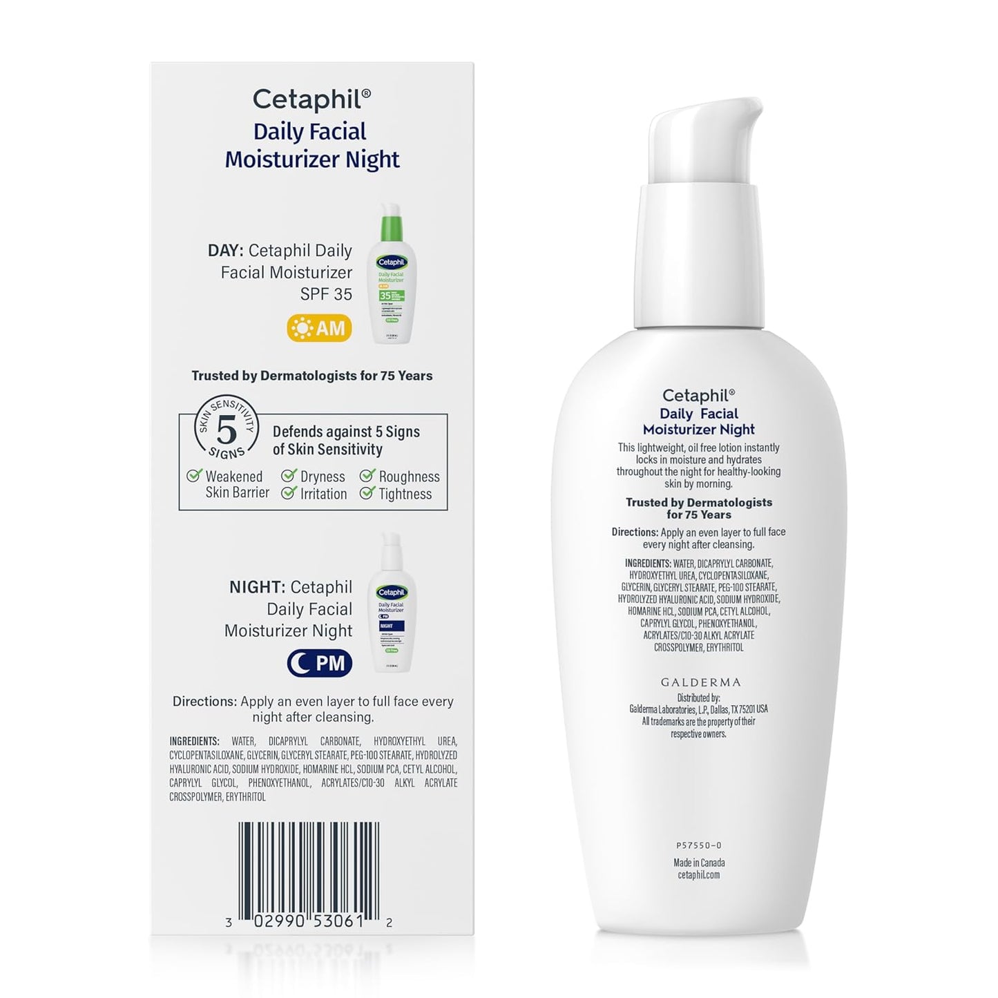 Cetaphil Overnight Facial Cream – Perfect Gift Set for Anyone with Sensitive, Reactive Skin