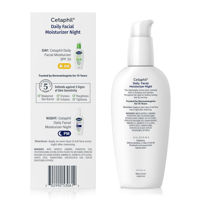 Cetaphil Overnight Facial Cream – Perfect Gift Set for Anyone with Sensitive, Reactive Skin