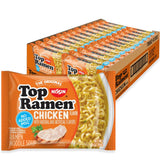 Nissin Top Ramen Bowl – Safe No-Flame Noodle Snack for Playdates and Homework Time, Chicken 6-Pack