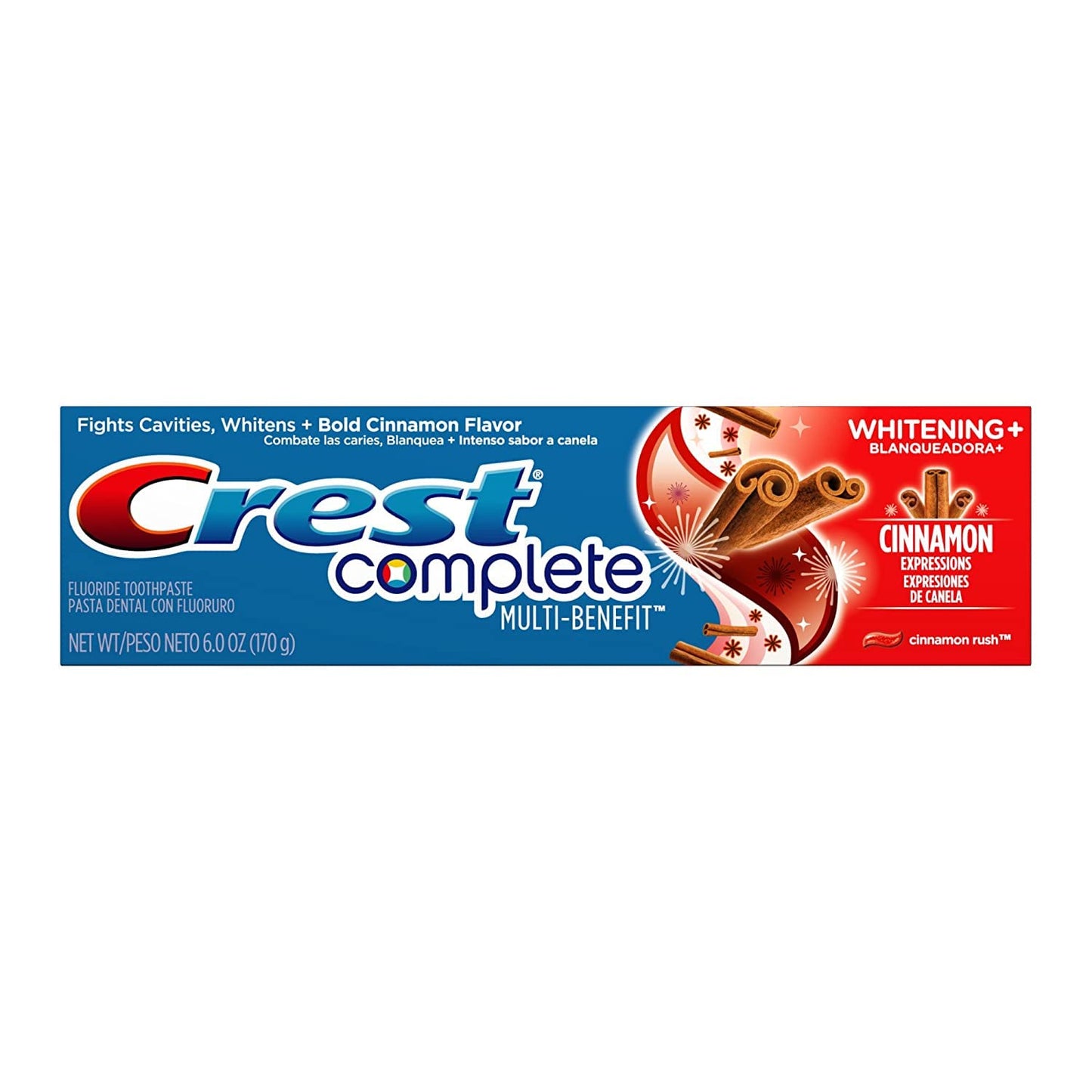 cinnamon flavor gel formula for a bold, non-mint brushing experience